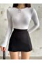 Women's Crew Neck Long Sleeve Fitted/Fitted Blouse - 4