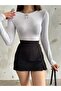 Women's Crew Neck Long Sleeve Fitted/Fitted Blouse - 5