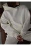 Women's White Thick Hooded Sweatshirt