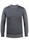 Men's Half Turtleneck Knitwear Gray Sweater Patterned Steel Knit Classic Fit - 5002B