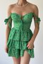 Suspender Dress Skirt Flounce Dress Breast Support Dress Mini Dress Floral Dress Patterned Dress