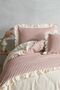 100% Cotton Ruffled Yarn-Dyed Double Duvet Cover Set, Modern Striped Duvet and Bed Sheet Set - 4