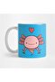 كوب رسم على شكل قلب من Axolotl، هدية، مهر، حامل عرض