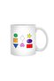 Learn with Colorful Shapes White Mug, Gift, Dowry, Presentation Holder - 2