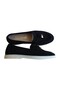 Genuine Leather Black Suede Women's Loafer Shoes – Comfortable Casual Moccasin Flats with Bow - 2
