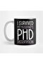 كوب هدية من I Survived My Husband's Phd Dissertation Funny Phd Humor Gag