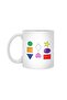 Learn with Colorful Shapes White Mug, Gift, Dowry, Presentation Holder