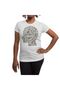 Unisex White T-Shirt - Head Animal Pattern - 5