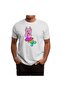 Men's and Women's White T-Shirt - Cat at Dance with Skirt Pattern - 2