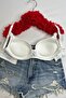 Basic Patterned Underwire Supported Bra Ecru - 3