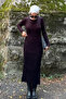 Women's Ribbed Knitwear Dress - 6