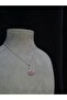 Pink Zircon Stone Swan Necklace *New Trend* - 3