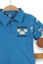 Men's Summer Polo Collar Embroidered Woven Shorts Set for 6-24 Baby - 2