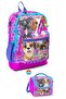 Pink Dog Patterned 2-Piece School Bag Set - Bag and Nutrition