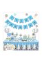 Köşem Gift Ornament Happy Birthday Blue Silver Gilded Banner - 2