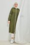 Front Zipped Piping Detailed Cap Brc8072 Khaki - 6
