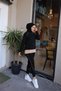 Piping Detailed Double Tracksuit Set BRC1601 Black Latte - 4