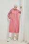 Front Zipped Piping Detailed Cap Brc8072 Dried Rose - 3