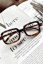 Unisex Women Men Blue Light Protected Blue Block Leopard Transparent Square Rectangle Black Sunglasses