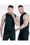 Bodyfit Fitness Gym Sleeveless Relaxing Athlete T-shirt - Black