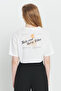 Women's Ecru 100% Premium Cotton Oversize Fit Loose Cut Printed Crew Neck T-Shirt - 6