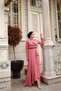 Women's Evening Dress with Ruffled Skirt Brc1109 Dried Rose - 4