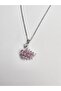 Pink Stone Swan Necklace Steel Swan Necklace Pink Necklace - 3