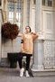 Cotton Tunic Trousers Tracksuit Set Trn2030 Latte - 4