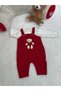 Cute Teddy Bear Detailed Seasonal Baby Outfit 0-3 Months 3-6 Months 6-9 Months Baby Set - 2