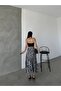 Women's Skirt - Zebra Pattern Midi Length Satin Skirt - 4