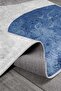 Modern Patterned Velvet Carpet Blue Gray Washable Non-Slip Base Carpet 7082 - 3
