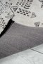 Scandinavian Patterned Beige Black Chenille Machine Carpet Runner Washable Hallway Carpet 7733 - 6