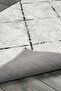 Cross Patterned Modern Velvet Carpet White Black Washable Non-Slip Base Carpet 7047 - 5