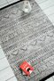 Scandinavian Patterned Beige Black Chenille Machine Carpet Runner Washable Hallway Carpet 7758 - 3