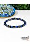 Lapis Lazuli-Hematite Natural Stone Unisex Bracelet - 5