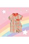 3/6/9 Months Baby Romper - Woven, Front Button and Pocket, Bottom Snaps - 5