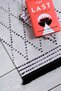 Scandinavian Patterned Black and White Chenille Machine Carpet Runner Washable Hallway Carpet 7761 - 5