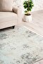 Abstract Patterned Cream Gray Washable Non-Slip Base Chenille Living Room Kitchen Carpet 7339 - 5