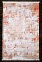 Modern Patterned Orange Washable Chenille Woven Fringed Non-Slip Base Living Room Kitchen Carpet 7331