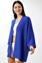 Women's Cobalt Blue Seasonal Poncho Cardigan - 2