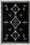 Scandinavian Patterned Black and White Washable Non-Slip Base Velvet Carpet 7735