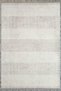 Line Patterned Cream Brown Chenille Machine Washable Fringed Non-Slip Base Living Room Carpet 8341 - 6