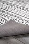 Scandinavian Patterned Black and White Carpet Washable Velvet Non-Slip Base Carpet 7709 - 5