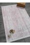 Abstract Patterned Pink Lilac Runner Washable Entrance Chenille Hallway Carpet 7349 - 3