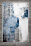 Abstract Patterned White Gray Blue Carpet Washable Velvet Non-Slip Base Carpet 7063