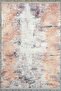 Abstract Patterned Brown Chenille Machine Washable Fringed Non-Slip Base Entrance Carpet 8350 - 5