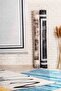 Abstract Patterned Gray White Beige Non-Slip Base Washable Chenille Machine Carpet 7169 - 7