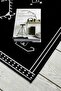 Scandinavian Patterned Black and White Washable Non-Slip Base Velvet Carpet 7735 - 4