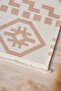 Nordic Patterned Cream Brown Washable Non-Slip Base Chenille Carpet 7798 - 6