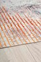 Abstract Patterned Brown Chenille Machine Washable Fringed Non-Slip Base Entrance Carpet 8350 - 3